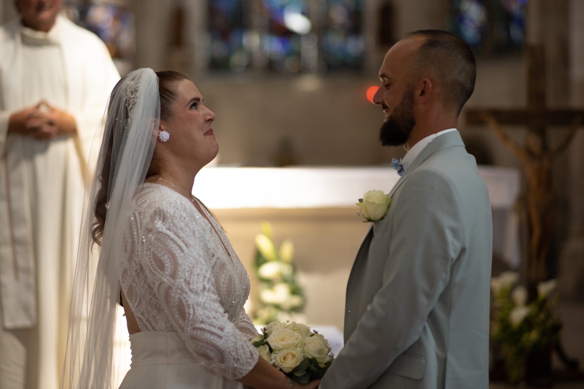 émotion à l'église