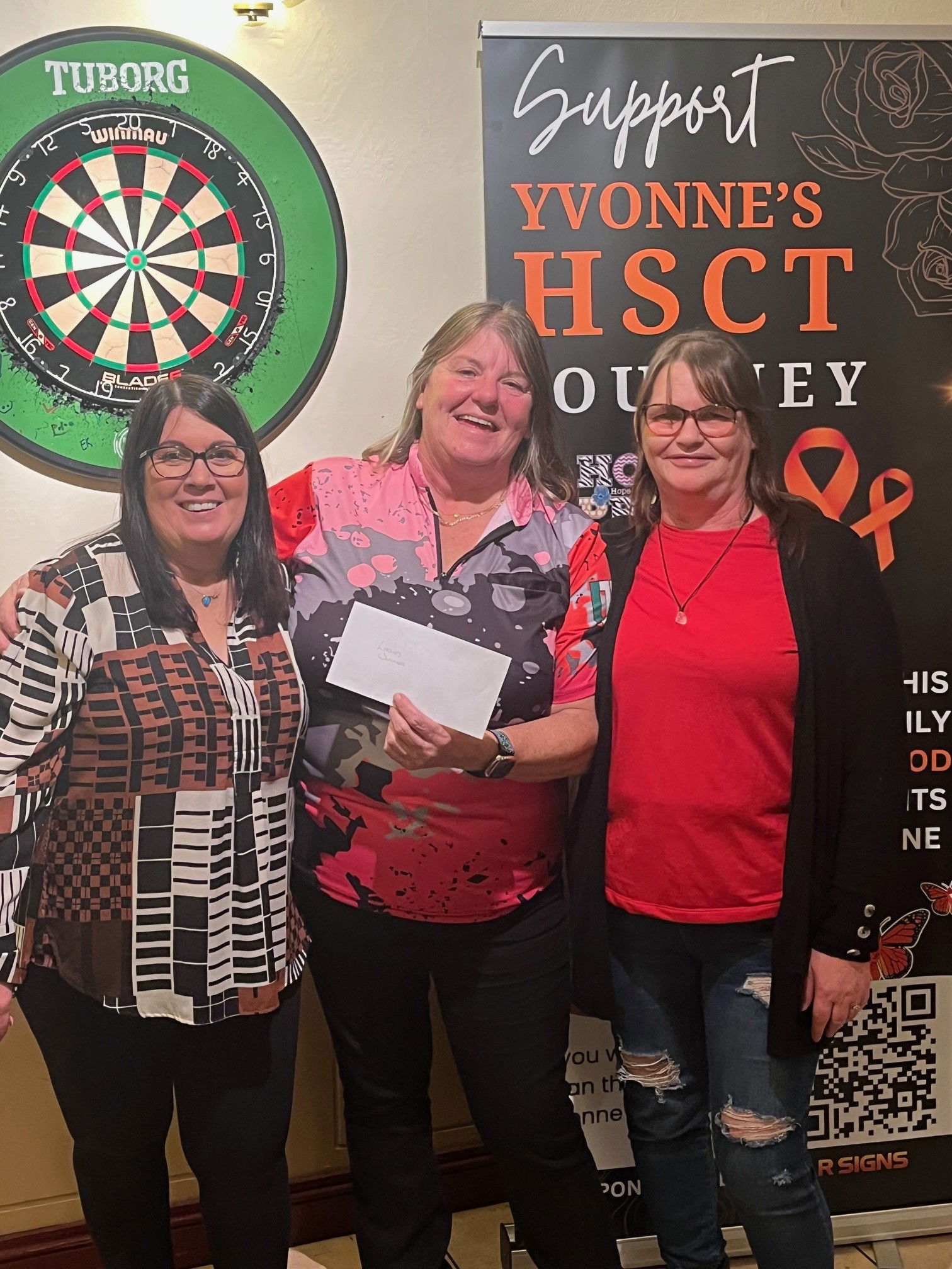 Bonnie Doyle - Ladies Winner of the Yvonne's HSCT Journey Fundraising Dart Tournament 2025
