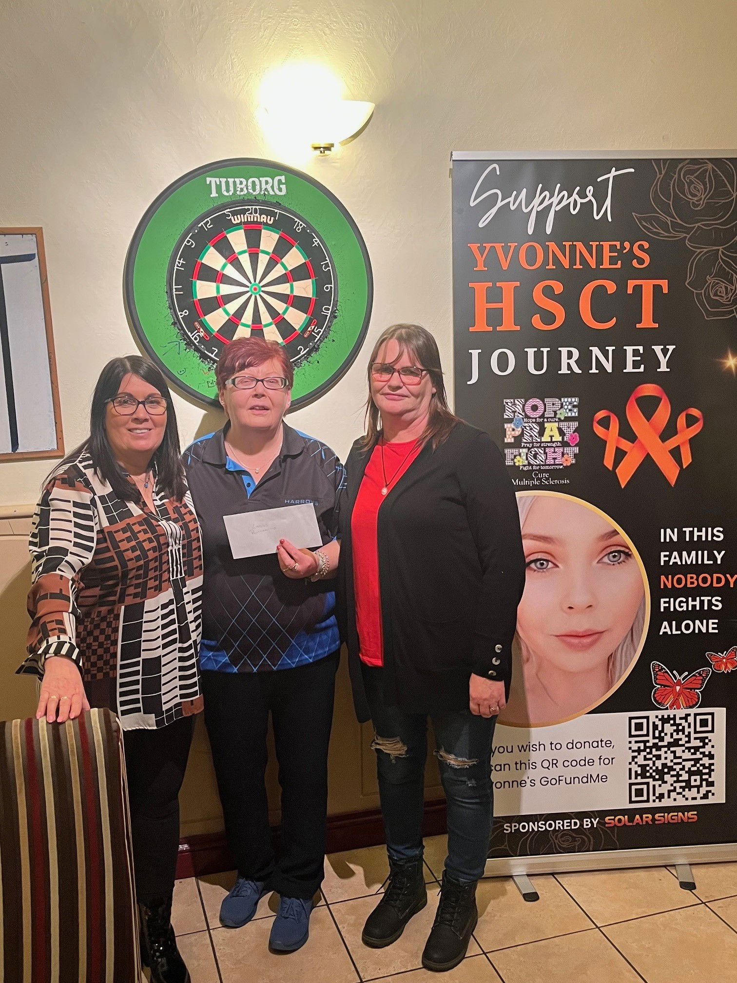Marie Kelly - Runner Up in the Yvonne's HSCT Journey Fundraising Dart Tournament 2025