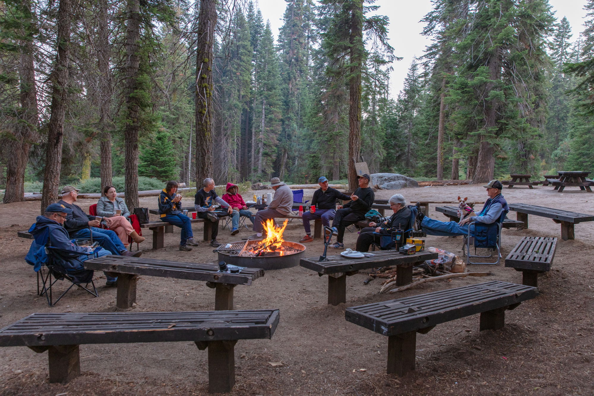 Evening at the camp fire