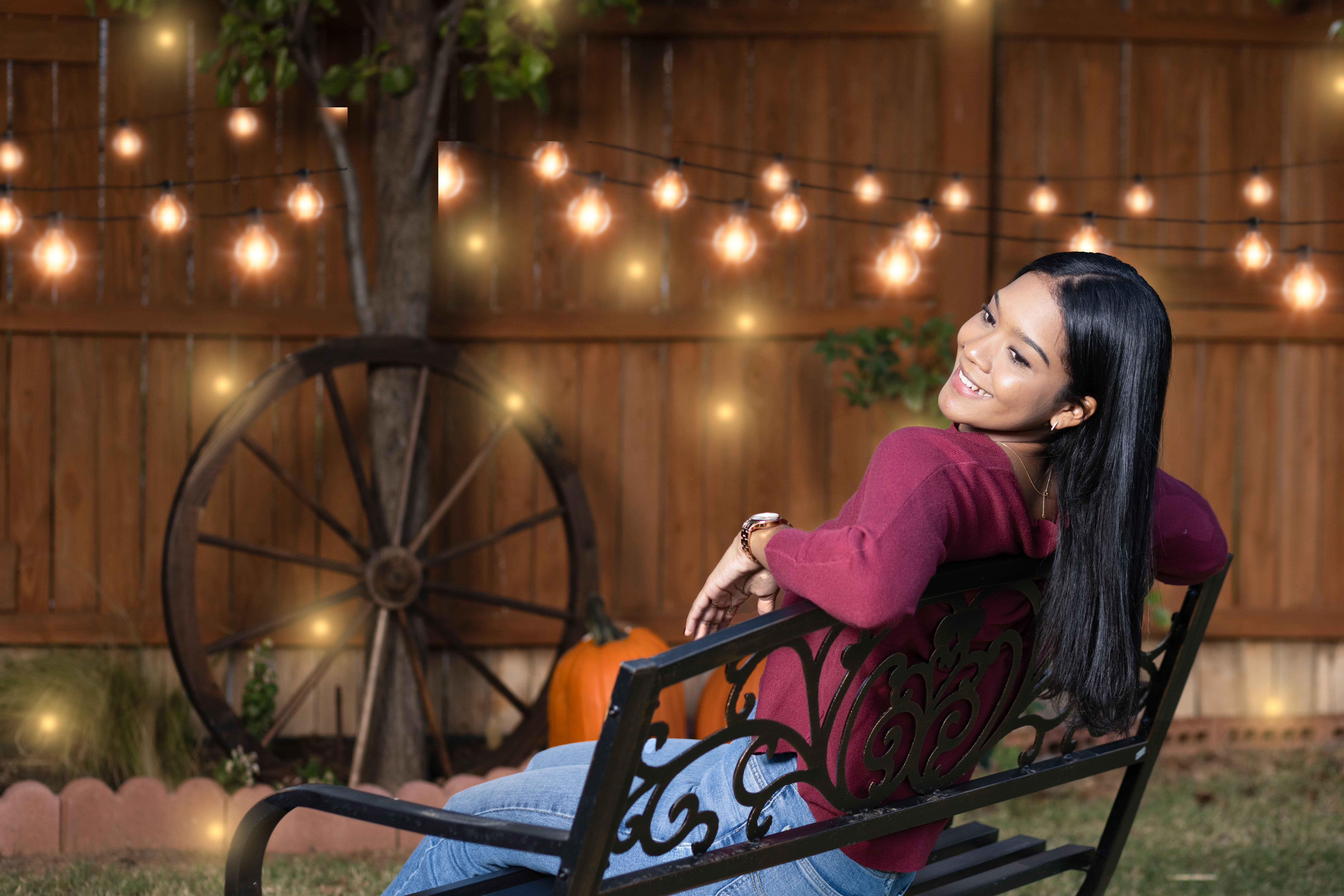 Sesión de otoño en el patio