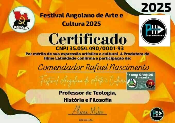 Prêmio Angolano de Artes e Cultura 2025 – Teologia, História e Filosofia
