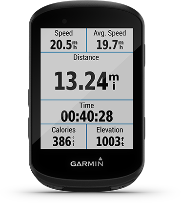 Edge 530 con la pantalla de Garmin Connect