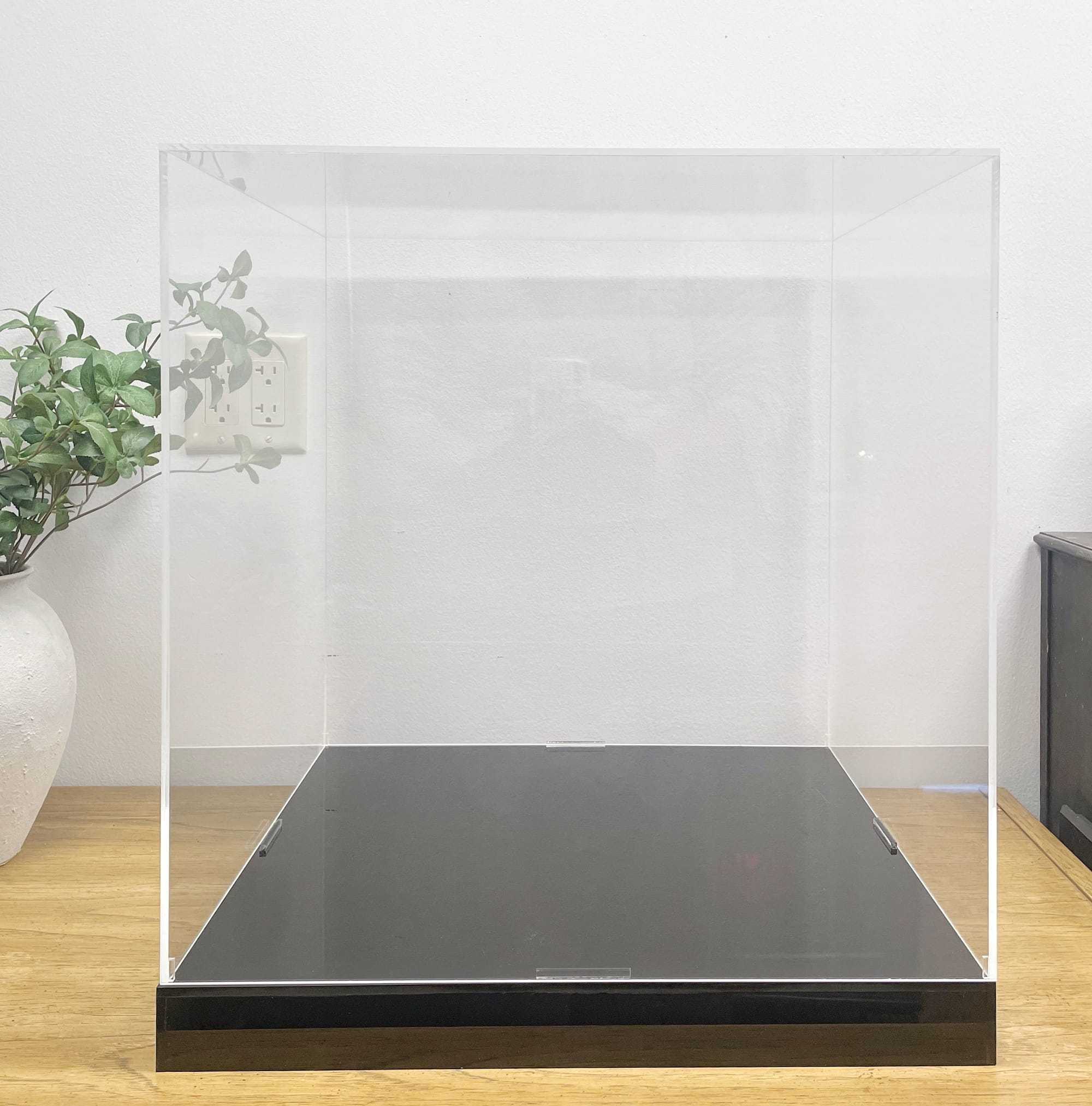 Clear Acrylic Display with Raised 2"High Black Acrylic Base