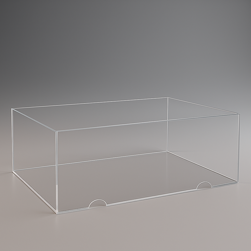Custom Acrylic 5-Sided Laboratory Box with Laser Cut Holes