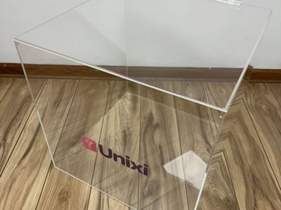 Custom Made Acrylic Boxes And Displays With UV Printed Logo Or Graphics