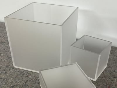 Custom Made Frosted Acrylic Display Boxes And Cases