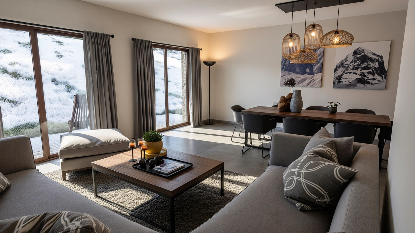 CHALET REFLECTION OF GLACIER - ILODESIGN