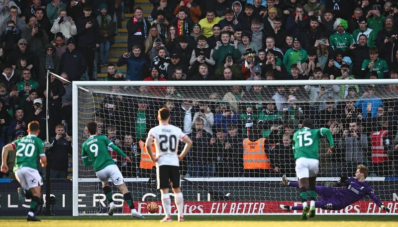 Premier League leaders Liverpool exit the FA Cup in the fourth round following a 1-0 defeat to Plymouth