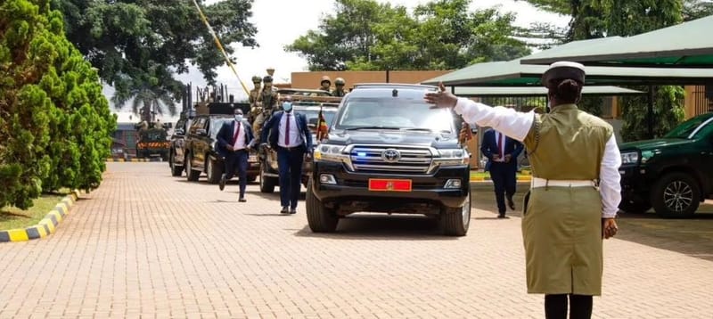14 Arrested for Blocking President Museveni's Motorcade and Removing National Emblem