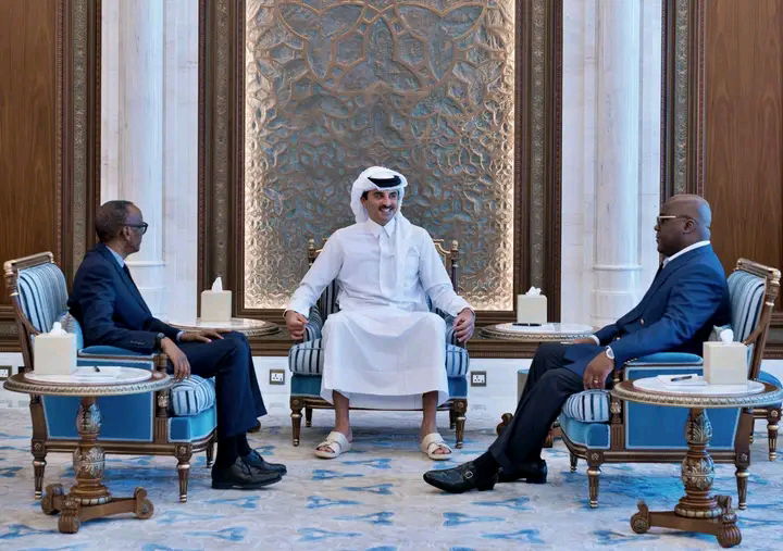 DR Congo’s President Félix Tshisekedi and Rwanda’s President Paul Kagame Hold Landmark Talks Mediated by Qatar’s Emir