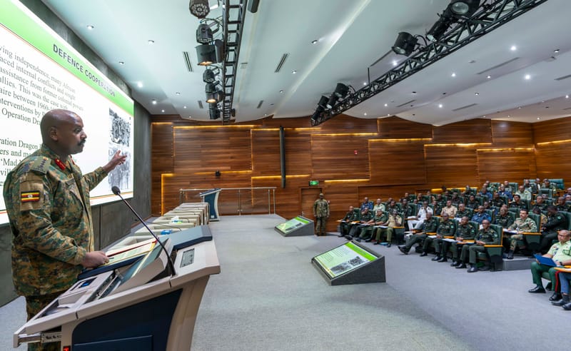 Gen Kainerugaba Calls for African Unity, Stronger Military Cooperation in Address to RDF Officers