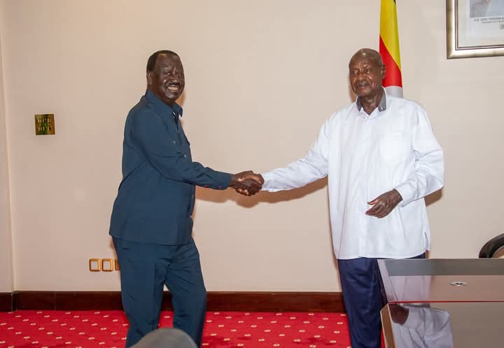 Raila Odinga Meets President Museveni in Uganda for South Sudan Peace Talks