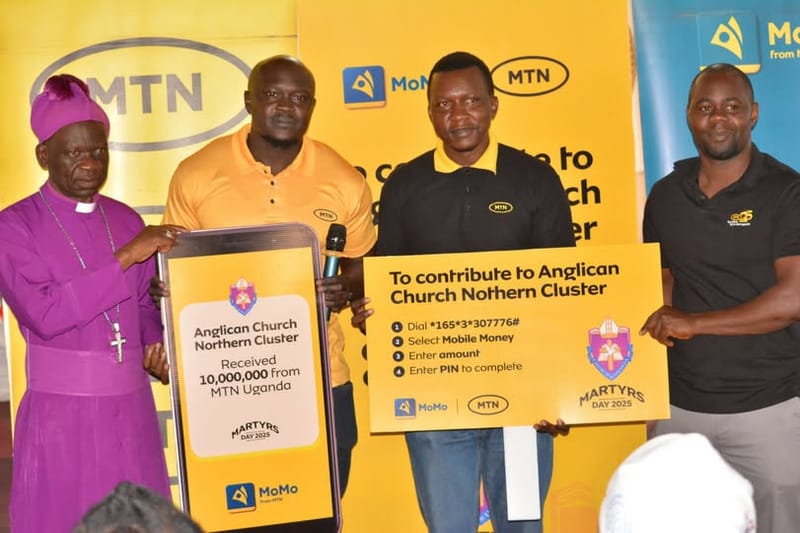 MTN Uganda Donates UGX 10 Million to Northern Uganda Cluster Dioceses Ahead of Uganda Martyrs Day
