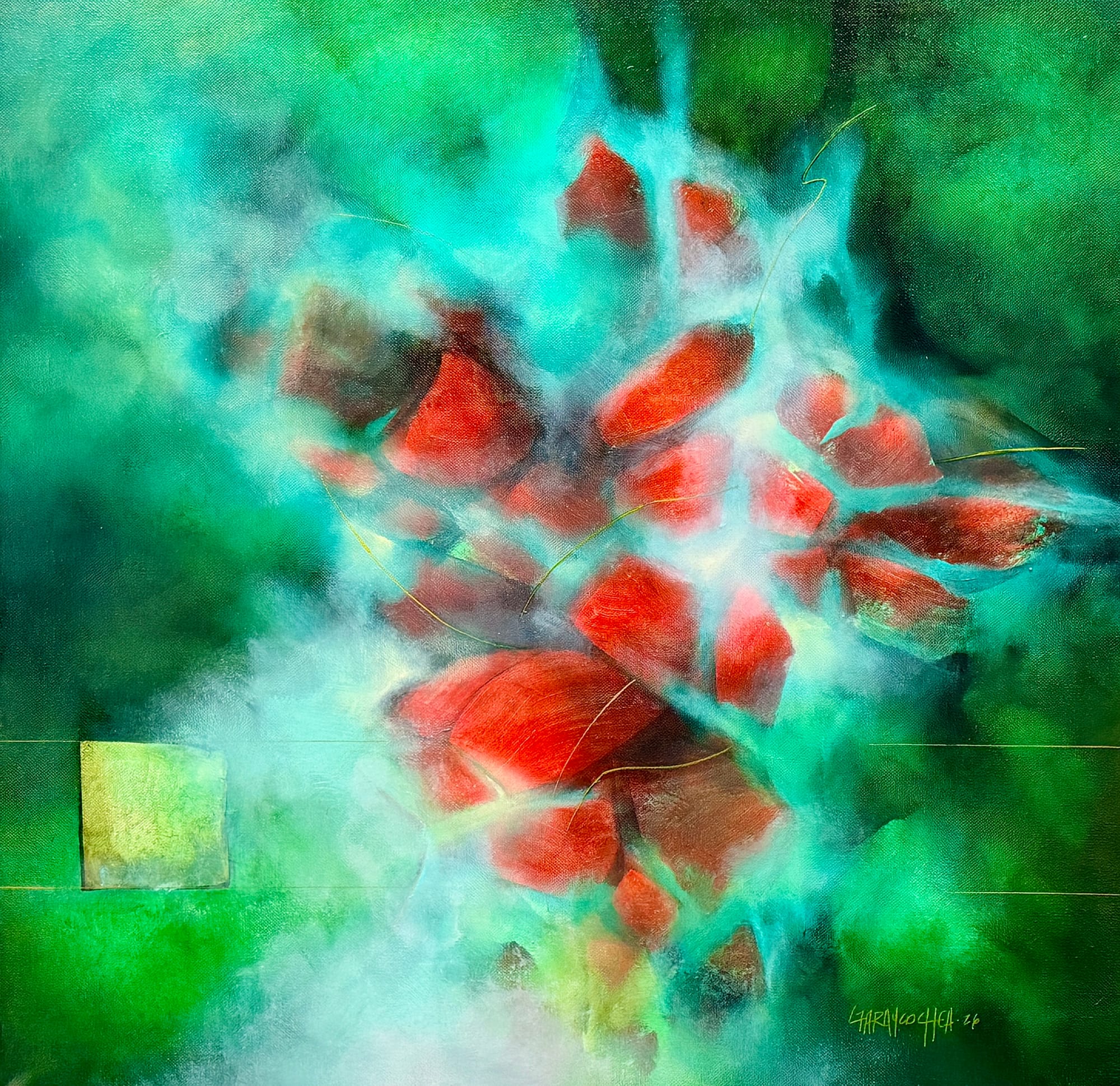 Ephemeral X - Oil on canvas - 24"x24" - 2026