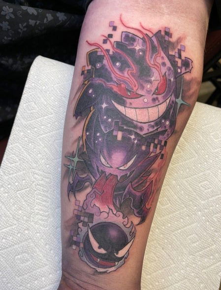 cybertraditional ghastly line tattoo