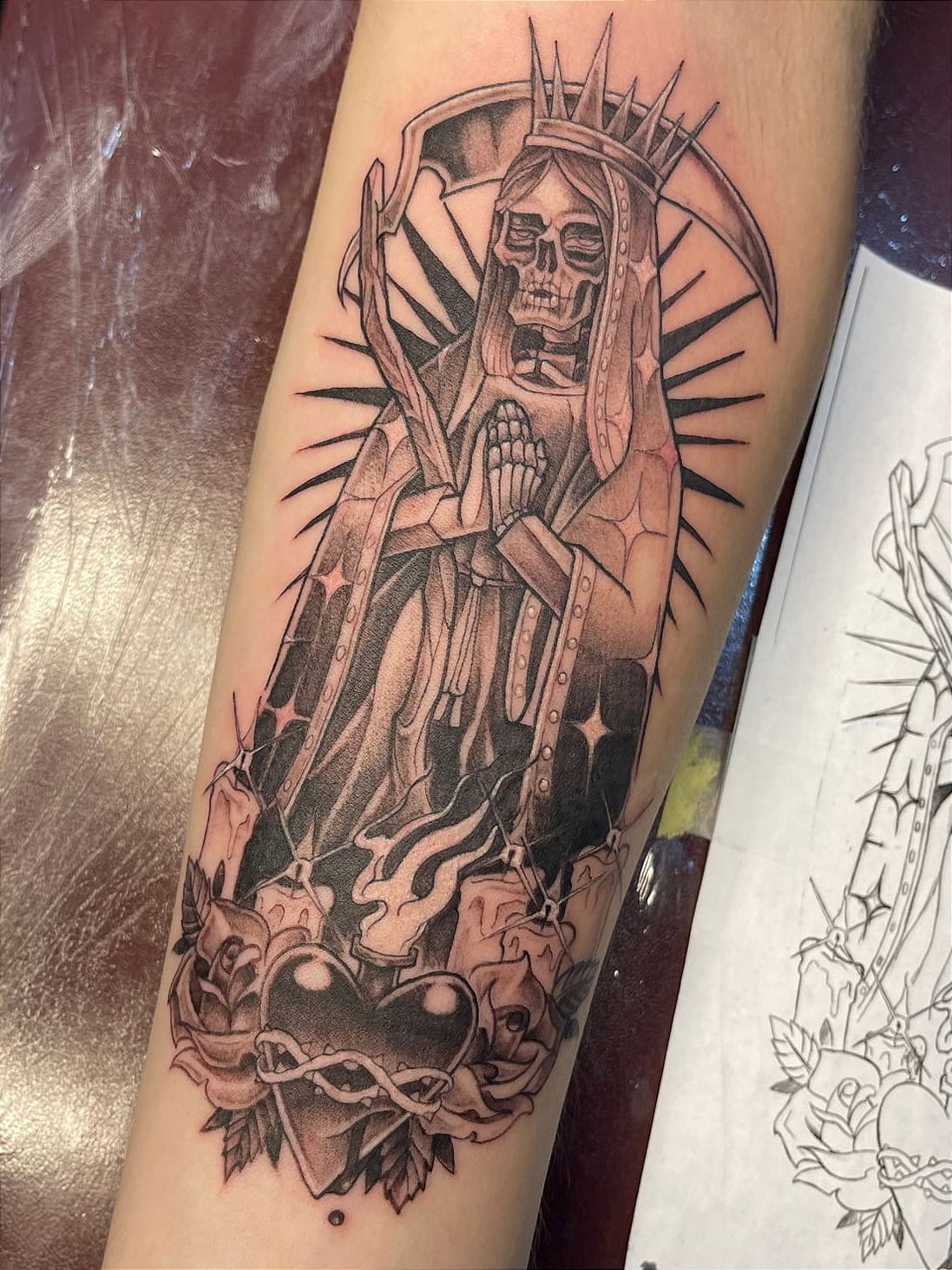 santa muerte tattoo