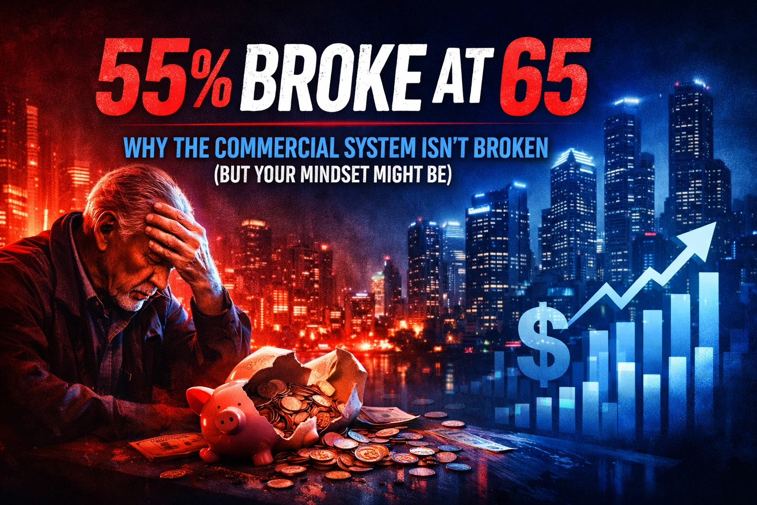 55% Broke at 65: Why the Commercial System Isn't Broken (But Your Mindset Might Be)