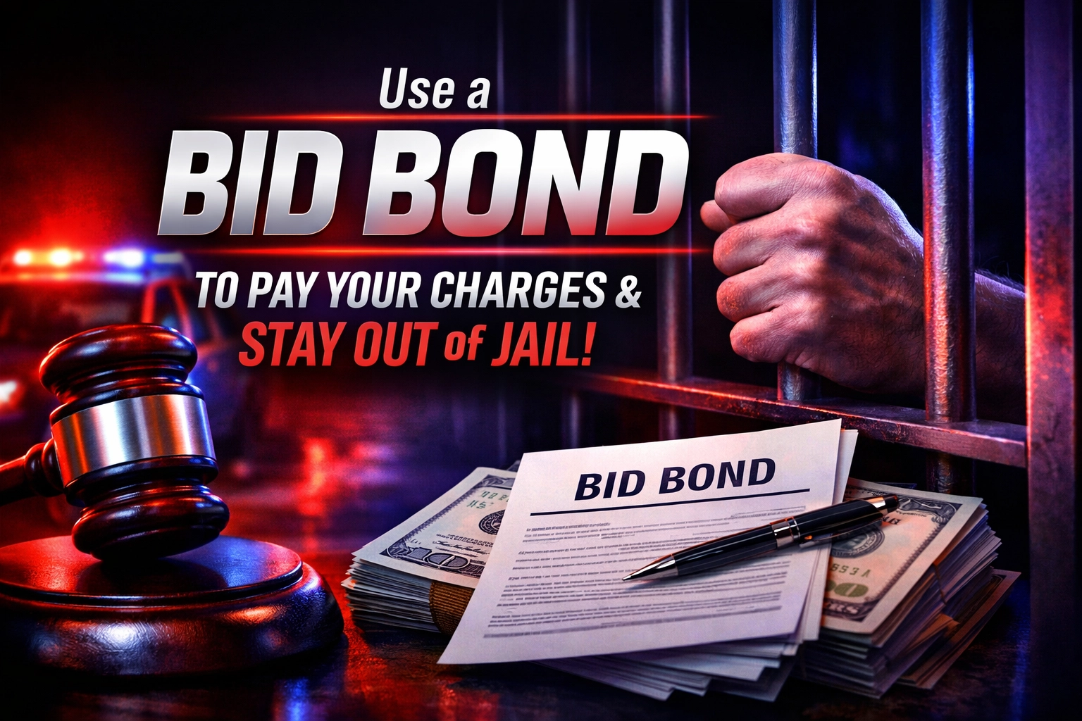 Use a BID BOND to Pay Your Charges & Stay Out of Jail