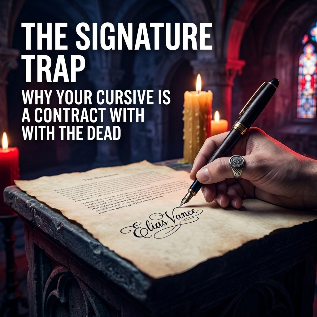 The Signature Trap: Why Your Cursive is a Contract with the Dead