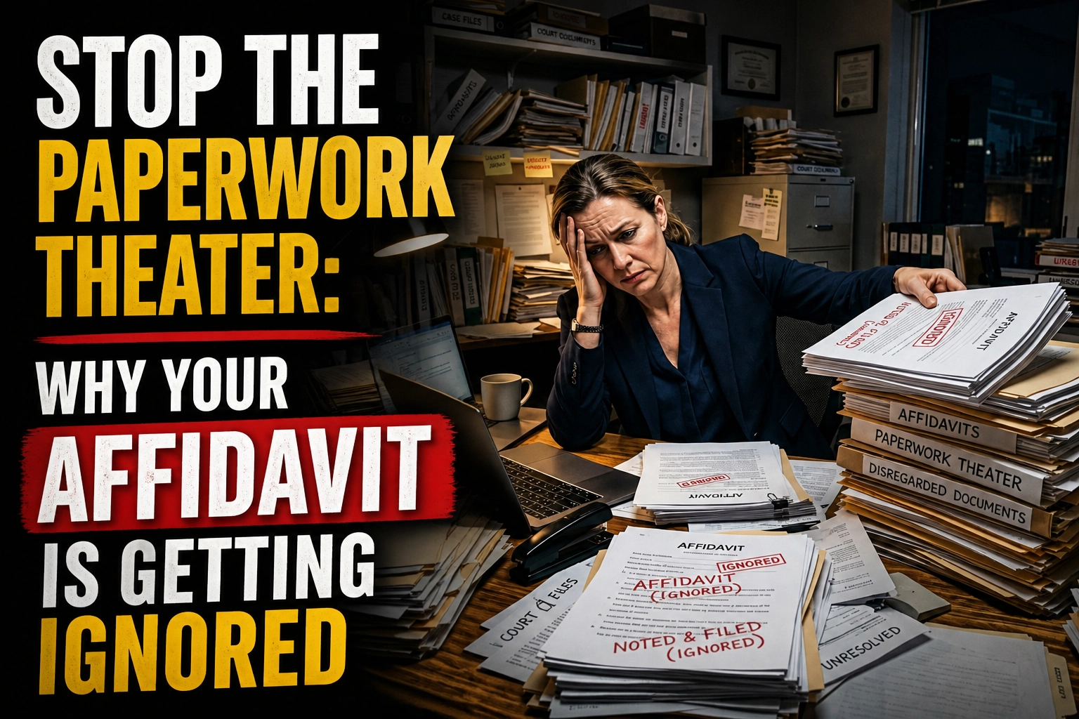 Stop the Paperwork Theater: Why Your Affidavit is Getting Ignored