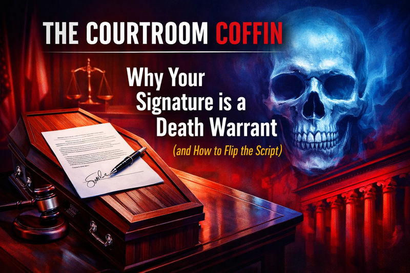 The Courtroom Coffin: Why Your Signature is a Death Warrant (and How to Flip the Script