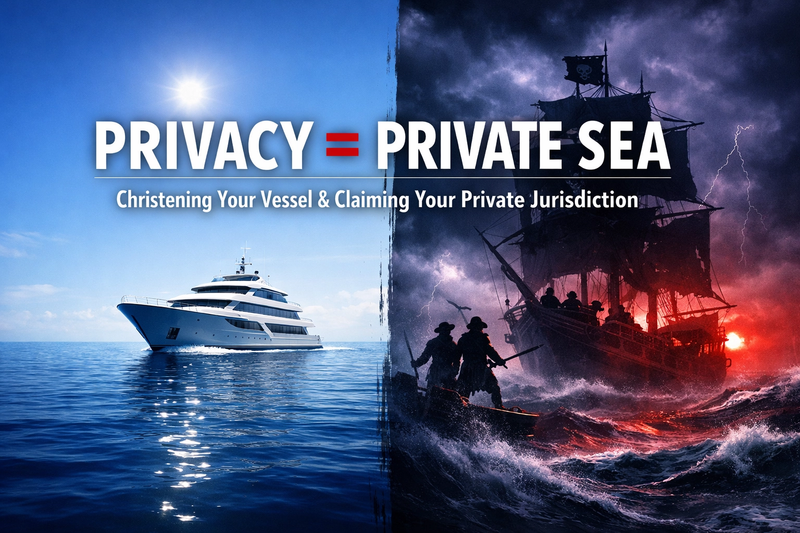 PRIVACY = PRIVATE SEA: Christening Your Vessel & Claiming Your Private Jurisdiction.