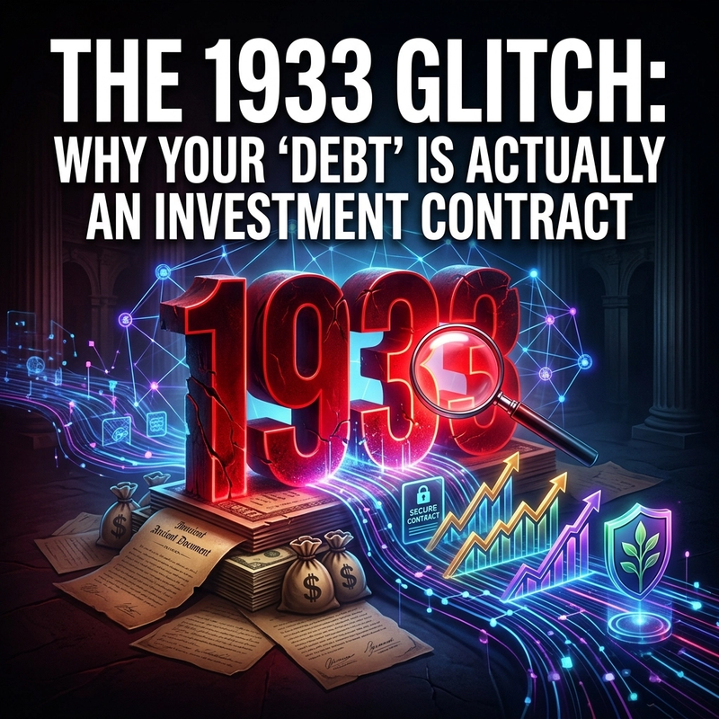 The 1933 Glitch: Why Your 'Debt' is Actually an Investment Contract