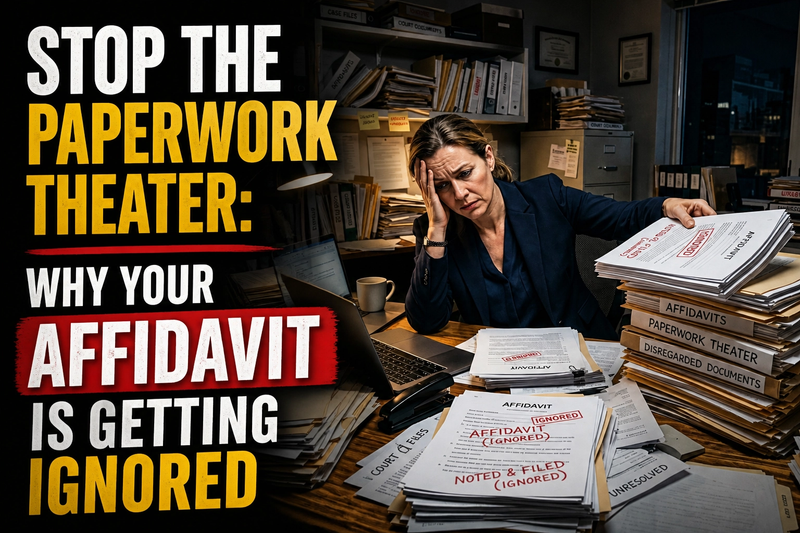 Stop the Paperwork Theater: Why Your Affidavit is Getting Ignored
