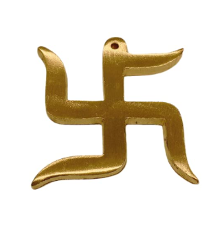 Pure Copper Swastik for Door Entrance II Religious Swastik Symbol for Good Luck (卐)