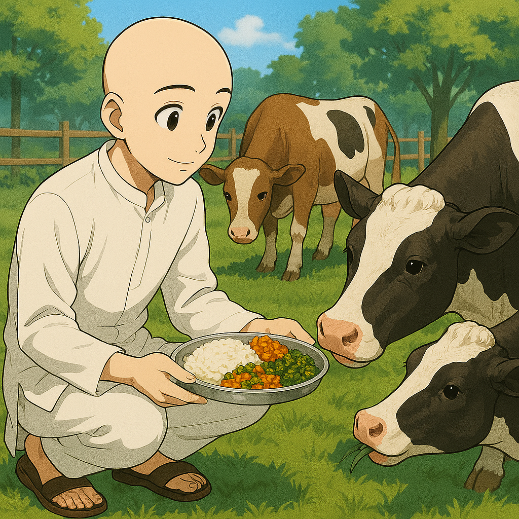 Offering food to Bhairav