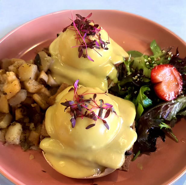 Vegan Tofu Bacon Egg's Benedict