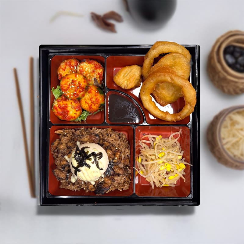 Soy Bulgogi Fried Rice with VG & GF Egg (Vegan)