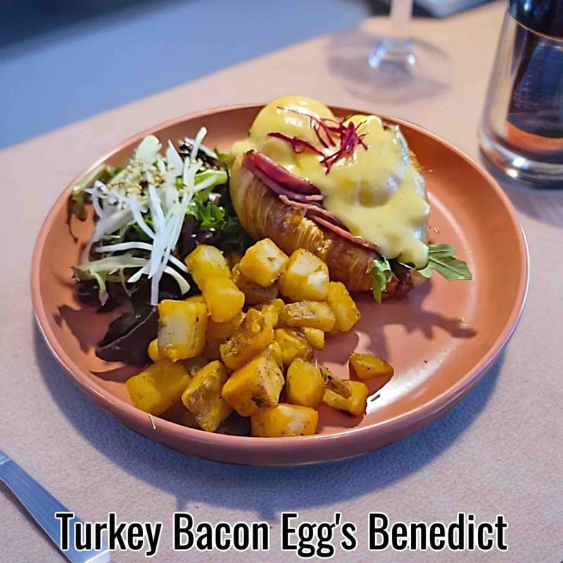 Turkey Bacon Egg's Benedict