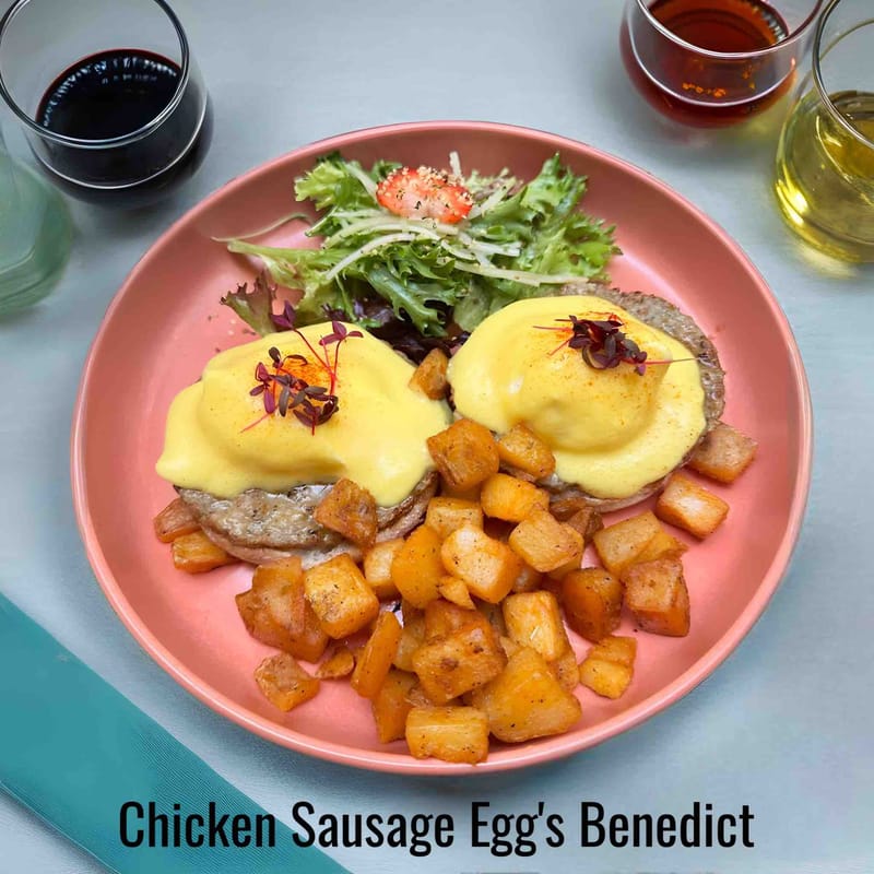 Chicken Sausage Egg's Benedict