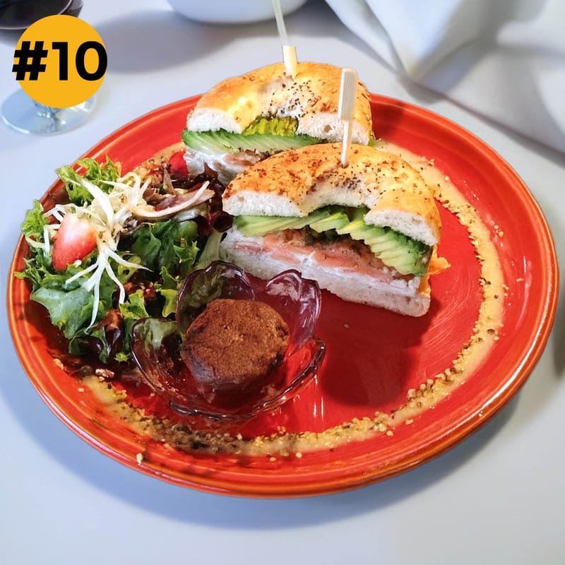 #10. Smoked Salmon and Avocado, Homemade Cream-cheese on Bagel