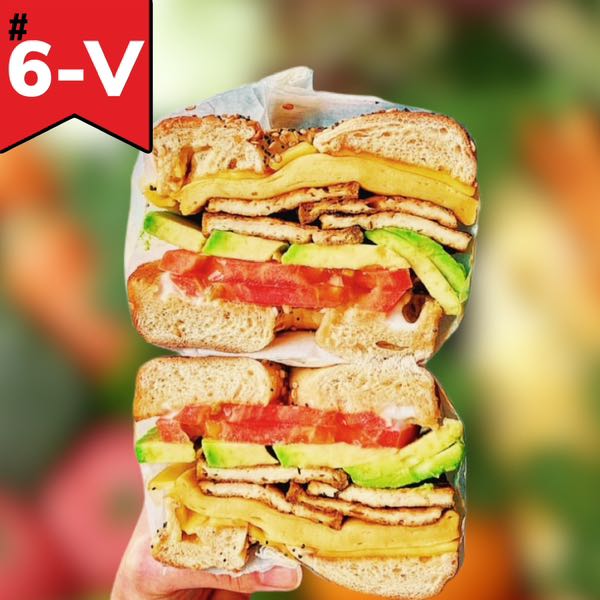#6-V. Tofu Bacon & Vegan Egg on Bagel