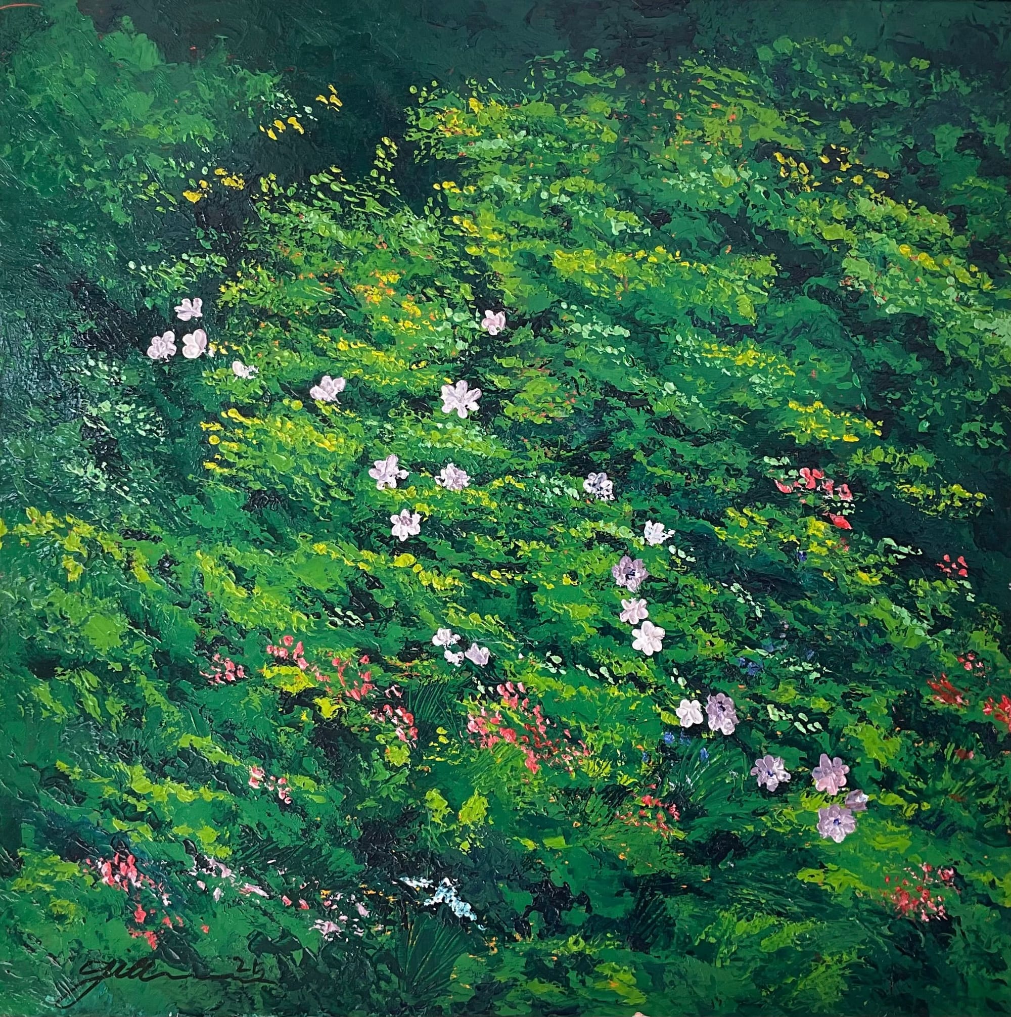 White Flowers in a Garden