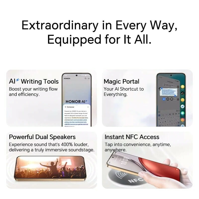 Honor X9D - Résistance aux chutes de 2,5 m - 8300 mAh - Noir