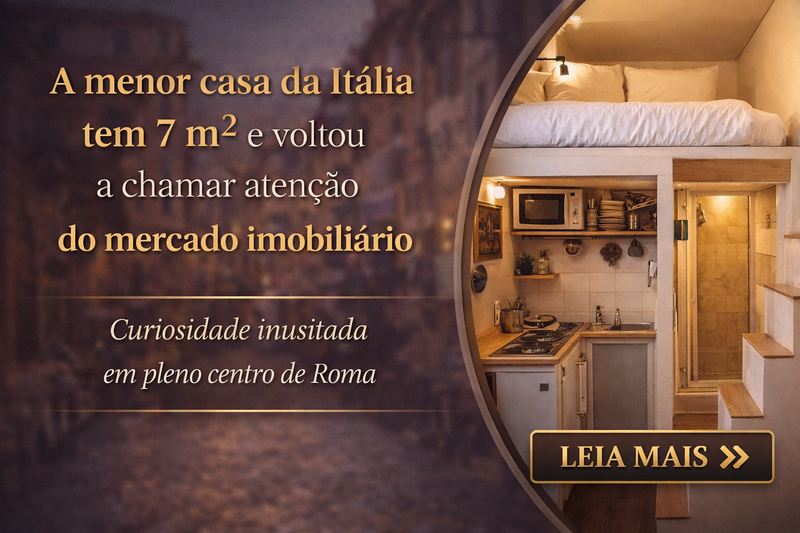 A menor casa da Itália tem apenas 7 m² ,e virou atração no mercado imobiliário.