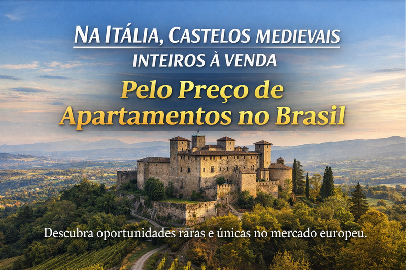 Na Itália, castelos medievais inteiros estão à venda pelo preço de apartamentos em São Paulo