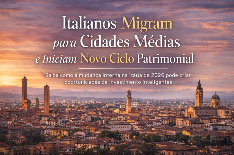 Italianos migram para cidades médias e redesenham o mercado imobiliário da Itália em 2026