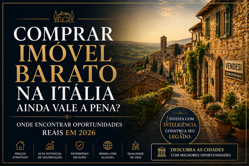 Comprar imóvel barato na Itália ainda vale a pena? Onde encontrar oportunidades reais em 2026