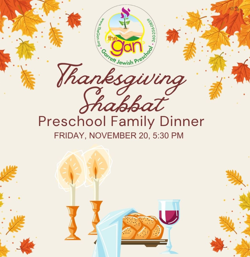 Preschool Thanksgiving Shabbat