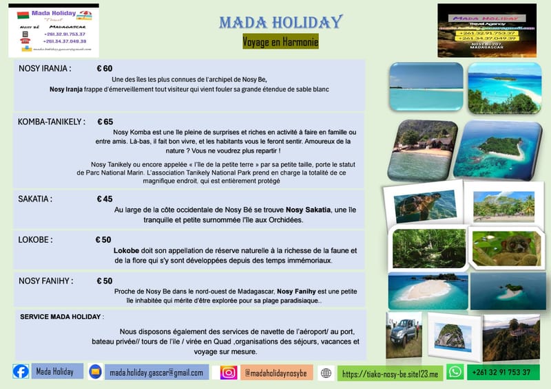 Brochures et tarifs