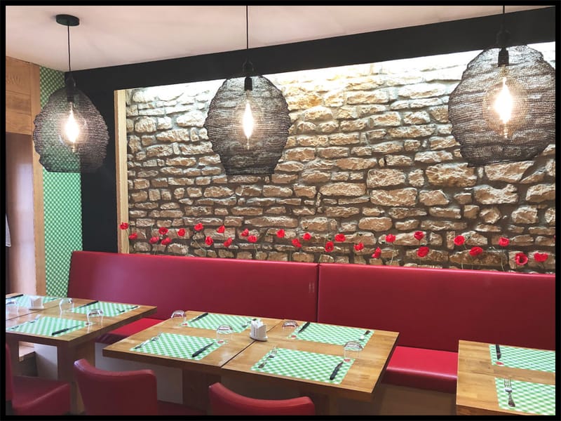 rénovation intérieure du restaurant "Le coquelicot"à Talange en Moselle
