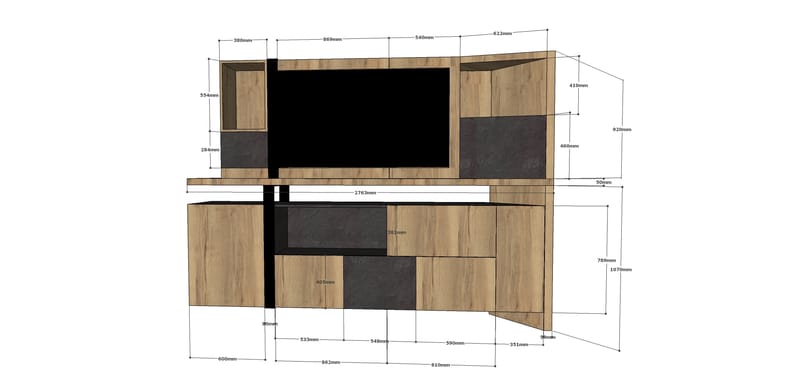 rénovation d'une maison avec création de mobilier à Vicq d'Auribat dans les Landes