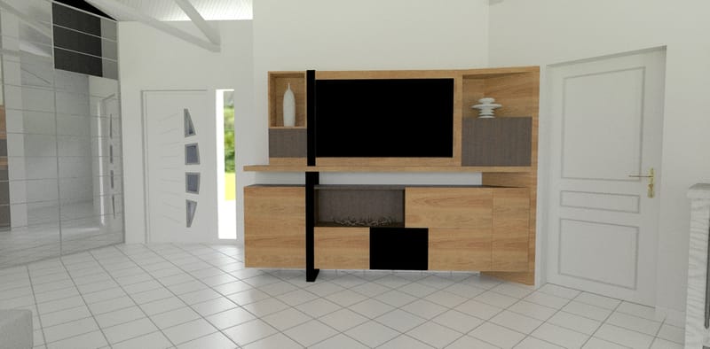 rénovation d'une maison avec création de mobilier à Vicq d'Auribat dans les Landes