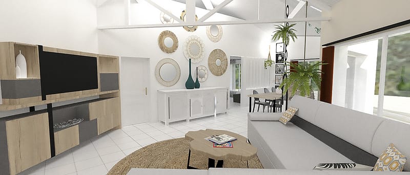 rénovation d'une maison avec création de mobilier à Vicq d'Auribat dans les Landes