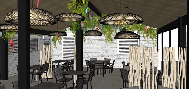 décoration interieure restaurant l"annex"à Capbreton